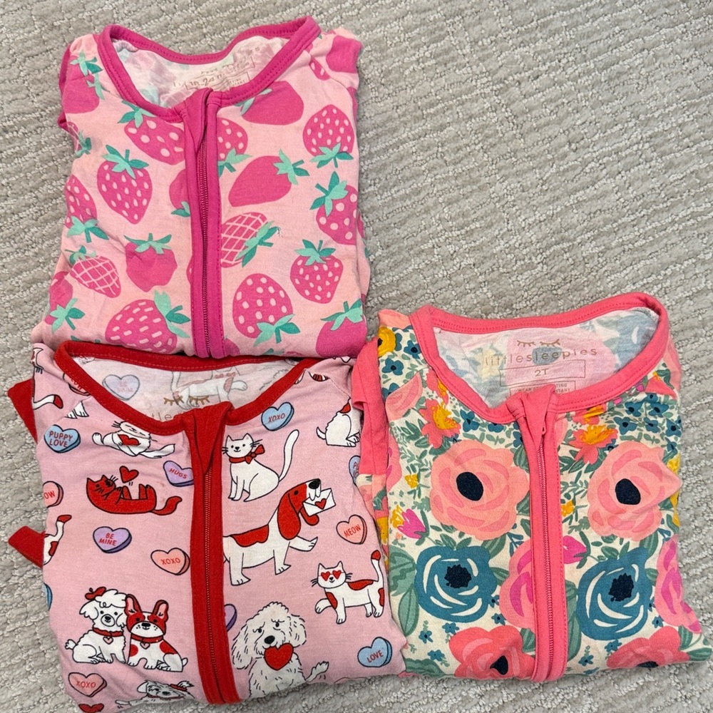 Little sleepies girls bundle, 18-24M and 2T (2)